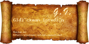 Glückman István névjegykártya