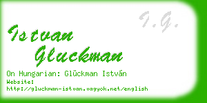 istvan gluckman business card
